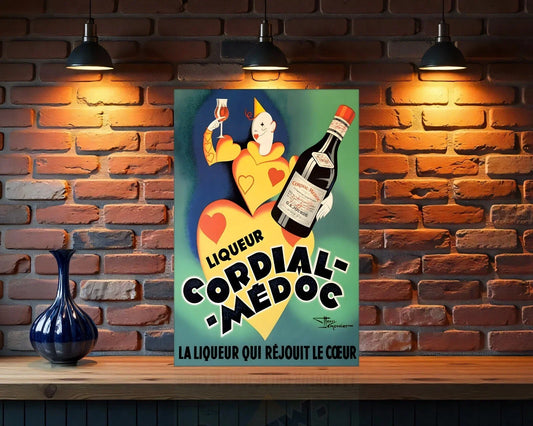 Cordial - Médoc French Liquor Heavy Metal Sign – Garage & Man Cave Decor