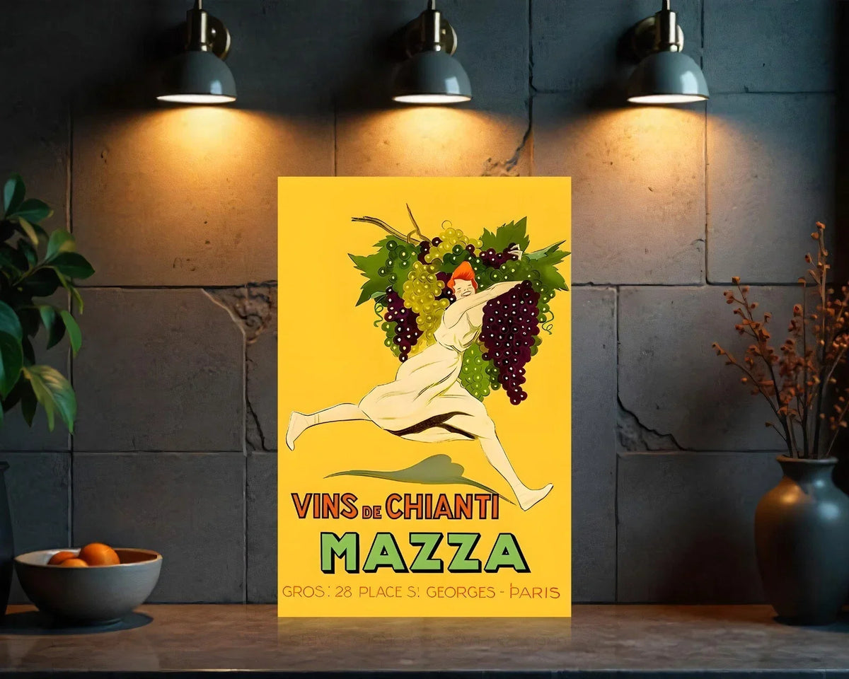 Vins de Chianti Mazza Heavy Metal Sign – Garage & Man Cave Decor