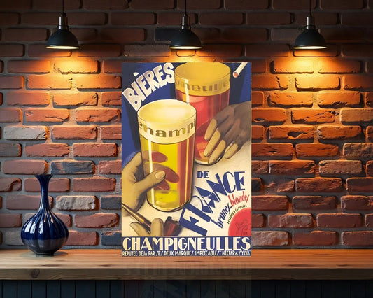 Bières de France Champigneulles Heavy Metal Sign – Garage & Man Cave Decor
