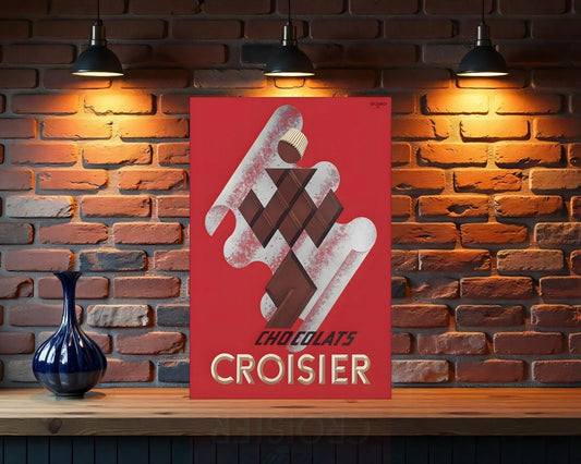 CHOCOLATS CROISIER Heavy Metal Sign – Garage & Man Cave Decor