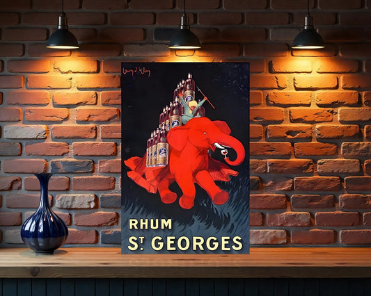 Rhum St. Georges Vintage Sign - Heavy Metal Cafe & Bar Decor