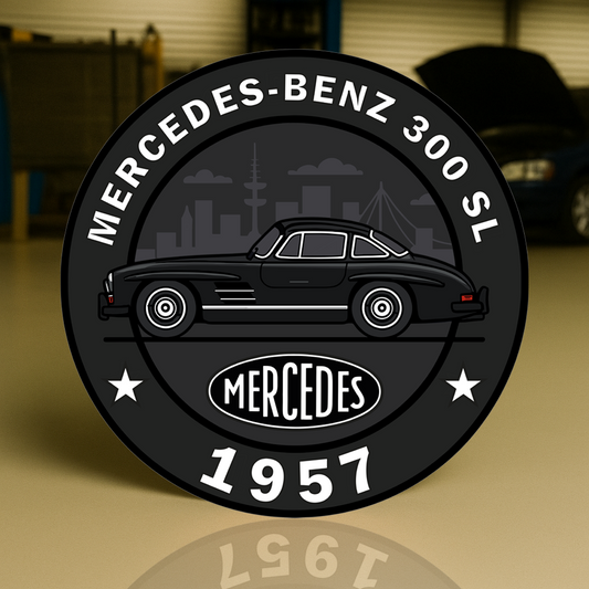 Mercedes 1957 Fahrräder Daimler Sign  –  Heavy Metal Garage & Service Sign