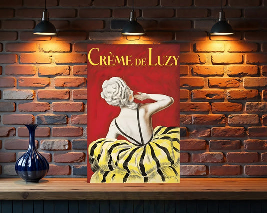 Crème de Luzy Vintage French Sign -  Heavy Metal Cafe & Bar Decor