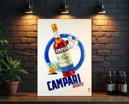 Campari Apéritif Circle Edition Heavy Metal Sign – Garage & Man Cave Decor