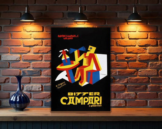 Campari Bitter Futurist Sign - Milano Aperitivo Model - Heavy Metal Cafe & Bar Decor