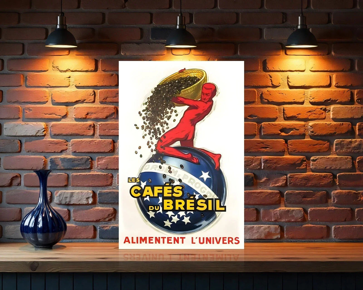 Les Cafes Bresil Heavy Metal Sign – Garage & Man Cave Decor