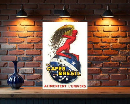Les Cafes Bresil Heavy Metal Sign – Garage & Man Cave Decor