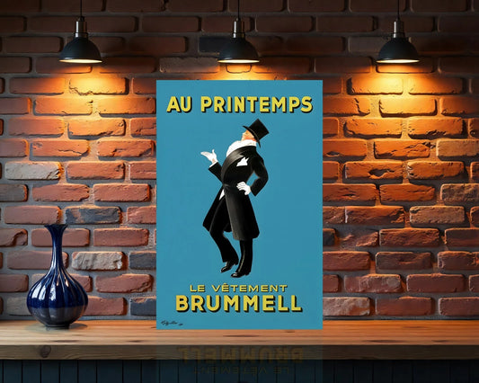 AU PRINTEMPS Le Vêtement Brummell Sign- Heavy Metal Cafe & Bar Decor