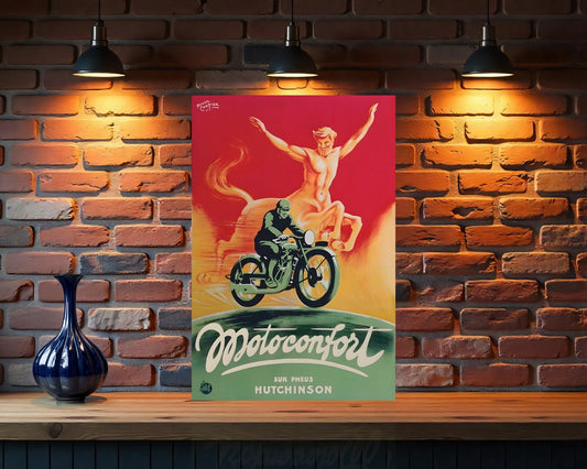 Motoconfort Hutchinson Tires Sign – Large Heavy Metal Garage & Tyre Sign