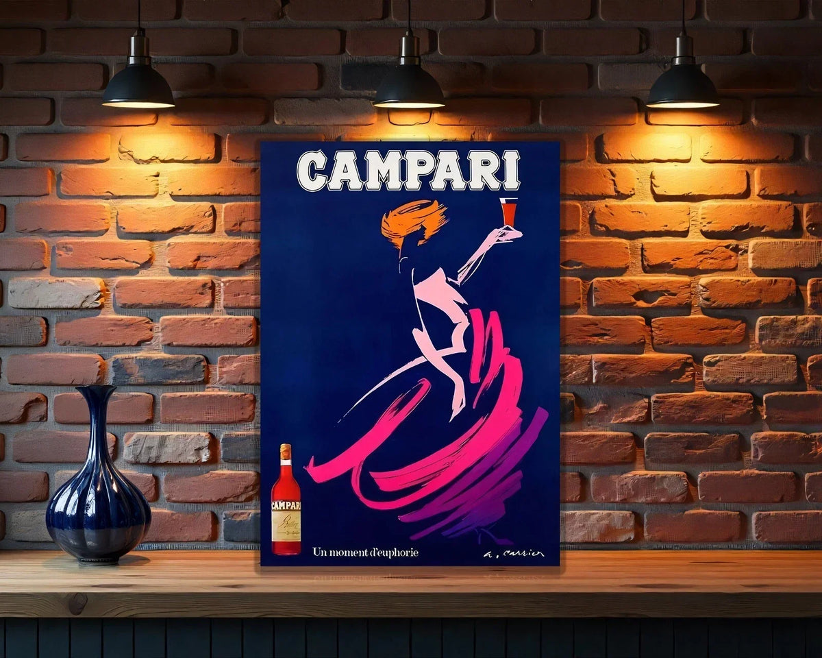 Campari Dance Abstract French Euphoric Heavy Metal Sign – Garage & Man Cave Decor
