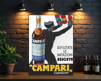 Campari Bitter Anti-Counterfeit Sign - Heavy Metal Cafe Decor