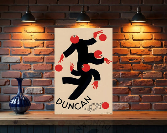 DUNCAN YOYO Vintage Modernist Sign- Heavy Metal Cafe & Bar Decor