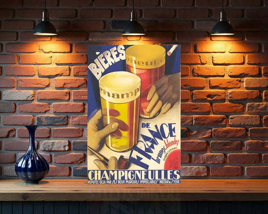 Bières de France Champigneulles Sign - Heavy Metal Cafe & Bar Decor