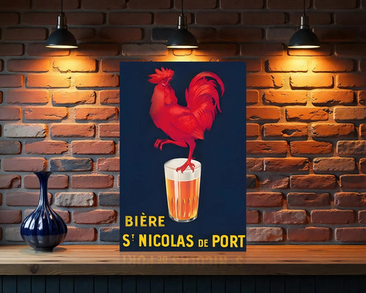 Bière St. Nicolas de Port Vintage Sign - Heavy Metal Cafe & Bar Decor