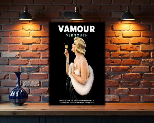 Vamour Vermouth Heavy Metal Sign – Garage & Man Cave Decor