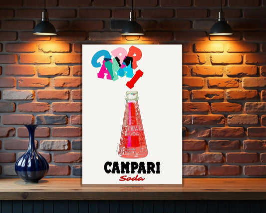 Campari Soda Beverage Vintage Sign  - Heavy Metal Cafe & Bar Decor