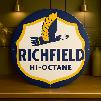 Richfield Hi-Octane Sign  –  Heavy Metal Garage & Man Cave Decor