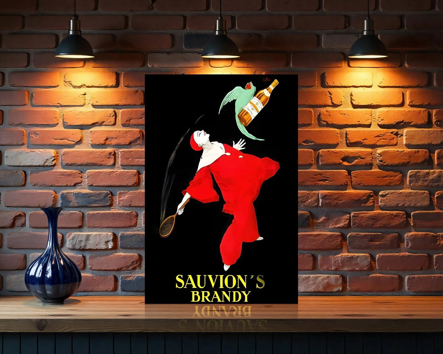 Sauvion’s Brandy Vintage Sign -  Heavy Metal Cafe Decor