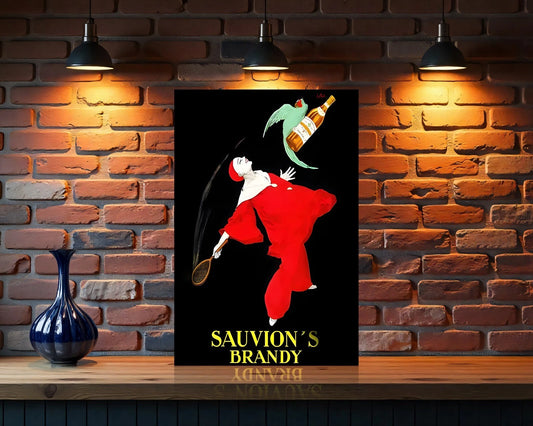 Sauvion’s Brandy Vintage Sign -  Heavy Metal Cafe Decor