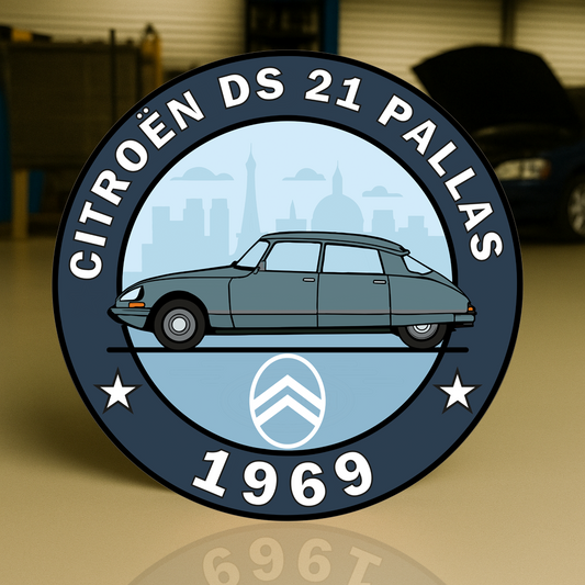 CITROËN DS 21 Pallas The Goddess of French Heavy Metal Sign (1969) – Garage & Man Cave Decor