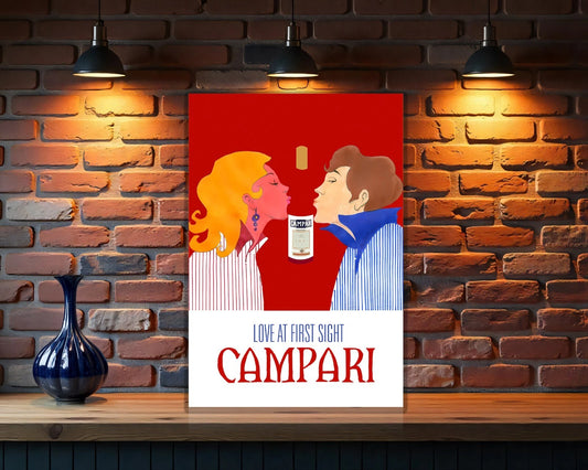 Campari  “Love at First Sight” Retro Pop Sign - Heavy Metal Cafe & Bar Decor
