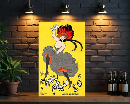 Le Frou Frou French Belle Époque Cabaret Humor Sign  - Heavy Metal Cafe & Bar Decor