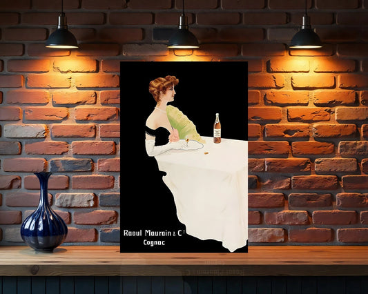 Raoul Mourain & Cie Cognac Heavy Metal Sign - Cafe & Bar Decor