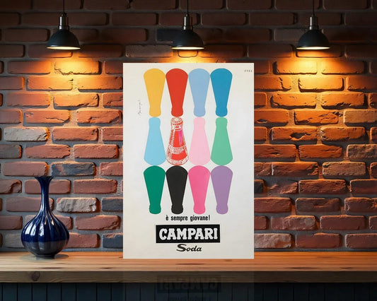 Campari SODA Vintage Italian Heavy Metal Sign – Garage & Man Cave Decor