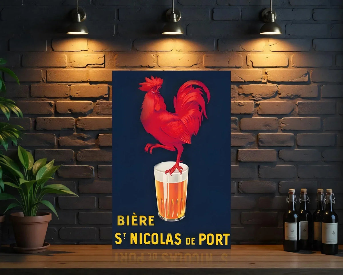 Bière St. Nicolas de Port Heavy Metal Sign – Garage & Man Cave Decor