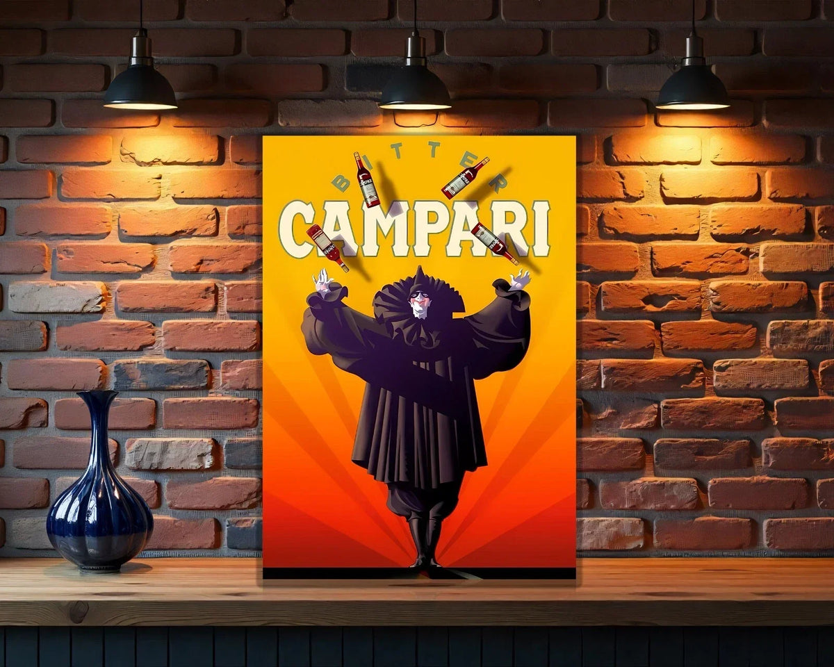 Campari Clown Heavy Metal Sign – Garage & Man Cave Decor