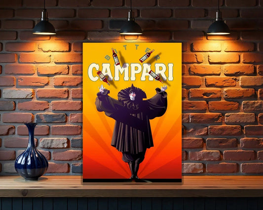 Campari Clown Heavy Metal Sign – Garage & Man Cave Decor