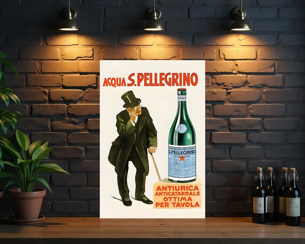 Acqua S. Pellegrino Heavy Metal Sign – Garage & Man Cave Decor