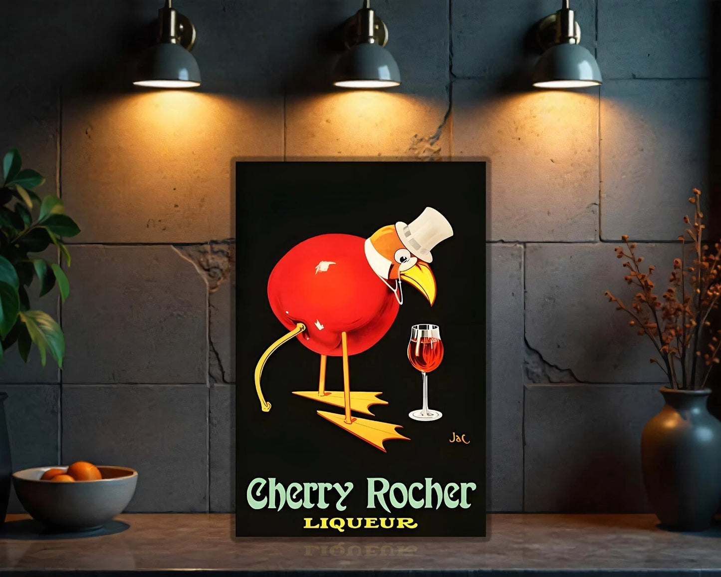 Cherry Rocher Liqueur Sign - Heavy Metal Cafe & Bar Decor