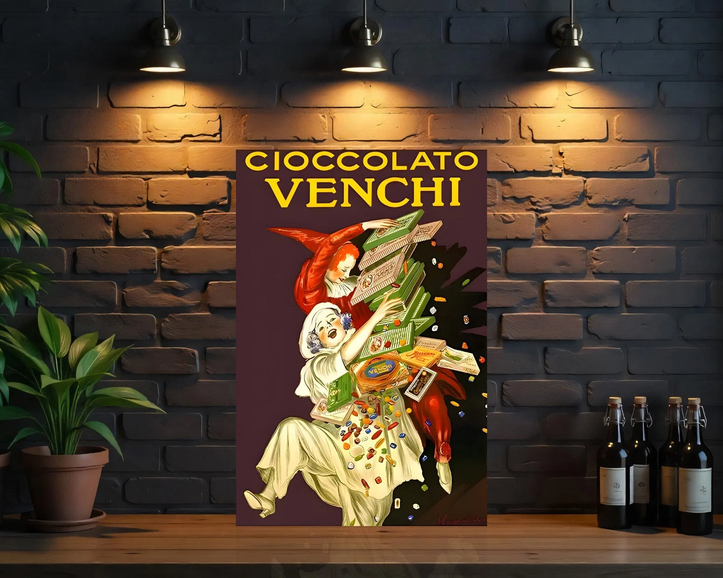 Cioccolato Venchi Italian Chocolate Heavy Metal Sign - Cafe & Bar Decor