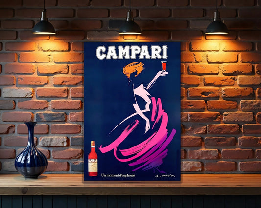 Campari French Elegance in Motion Dance Sign  - Heavy Metal Cafe & Bar Decor