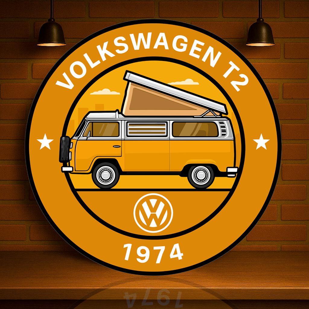 Volkswagen 1974 T2 Camper Westfalia Edition Sign –  Heavy Metal Garage & Service Sign