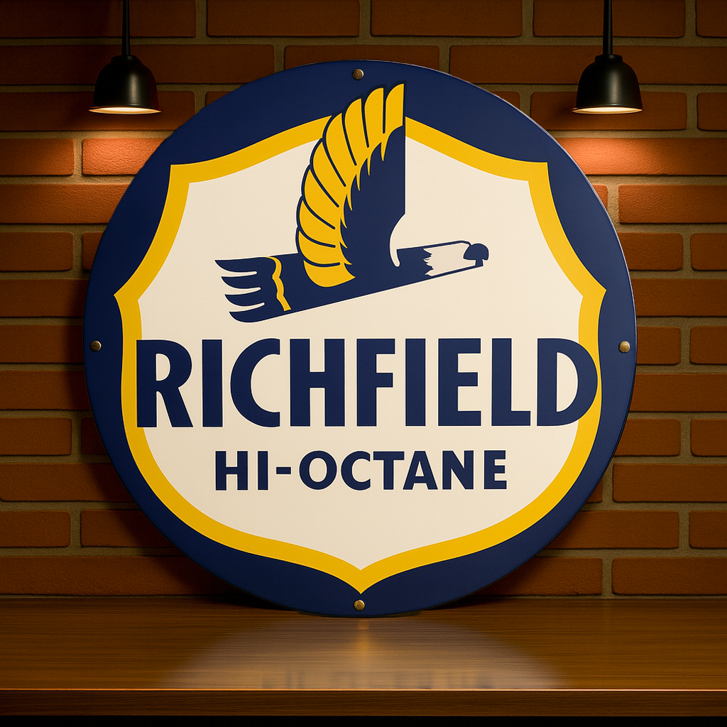Richfield Hi-Octane Sign  –  Heavy Metal Garage & Man Cave Decor