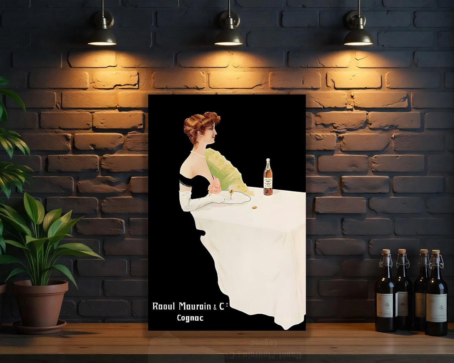 Raoul Mourain & Cie Cognac Heavy Metal Sign - Cafe & Bar Decor