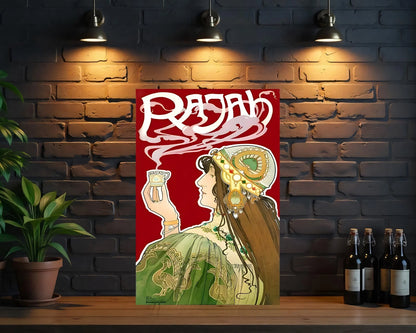 RAJAH Vintage Coffee Sign - Heavy Metal Cafe & Bar Decor