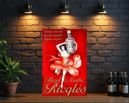Alcool de Menthe de Ricqlès Heavy Metal Sign – Garage & Man Cave Decor