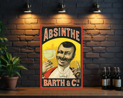 ABSINTHE Barth & Cie Vintage Sign - Heavy Metal Cafe & Bar Decor