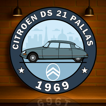 CITROËN DS 21 Pallas The Goddess of French Heavy Metal Sign (1969) – Garage & Man Cave Decor