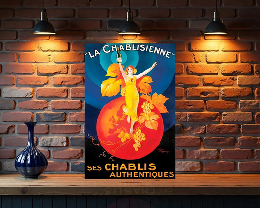La Chablisienne French Wine Heavy Metal Sign – Garage & Man Cave Decor
