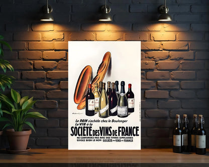 Société des Vins de France Heavy Metal Sign - Cafe & Bar Decor