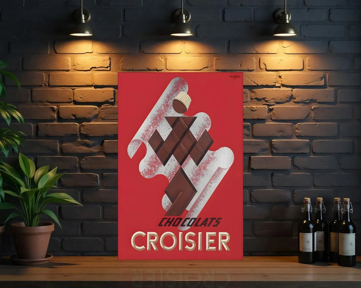 CHOCOLATS CROISIER Heavy Metal Sign – Garage & Man Cave Decor