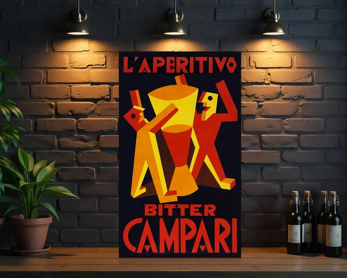 Campari L'Aperitivo Heavy Metal Sign – Garage & Man Cave Decor