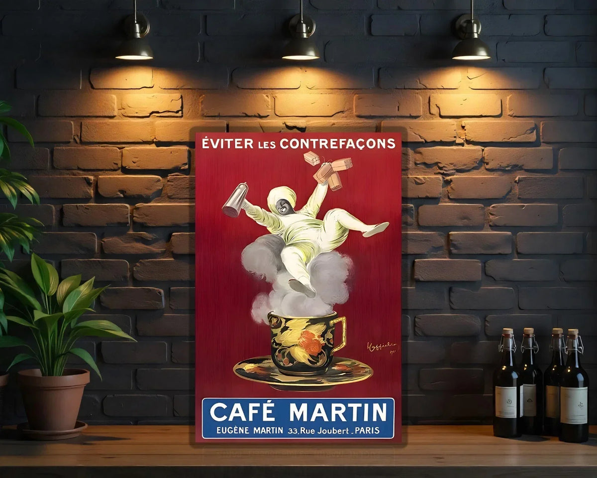 Café Martin Heavy Metal Sign – Garage & Man Cave Decor
