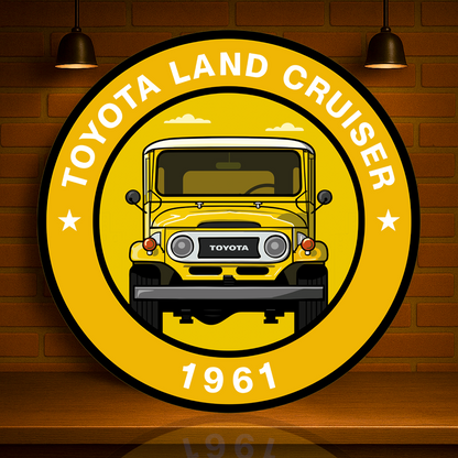 Toyota Land Cruiser 1961  FJ40 Iconic 4x4 Sign  –  Heavy Metal Garage & Service Sign