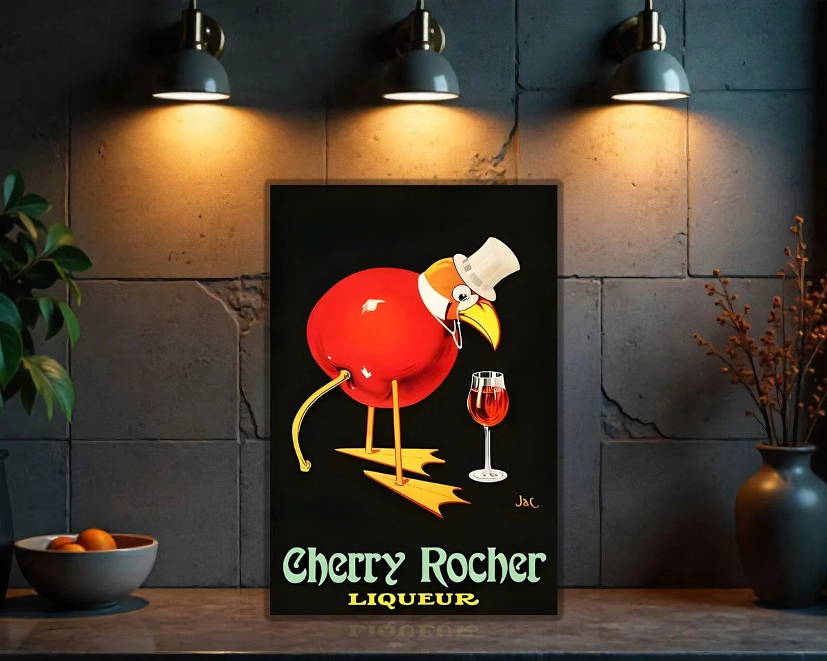 Cherry Rocher Liqueur Heavy Metal Sign – Garage & Man Cave Decor