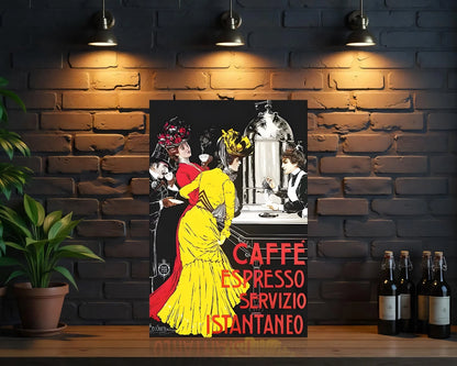 Caffè Espresso Servizio Istantaneo Sign -  Heavy Metal Cafe Decor